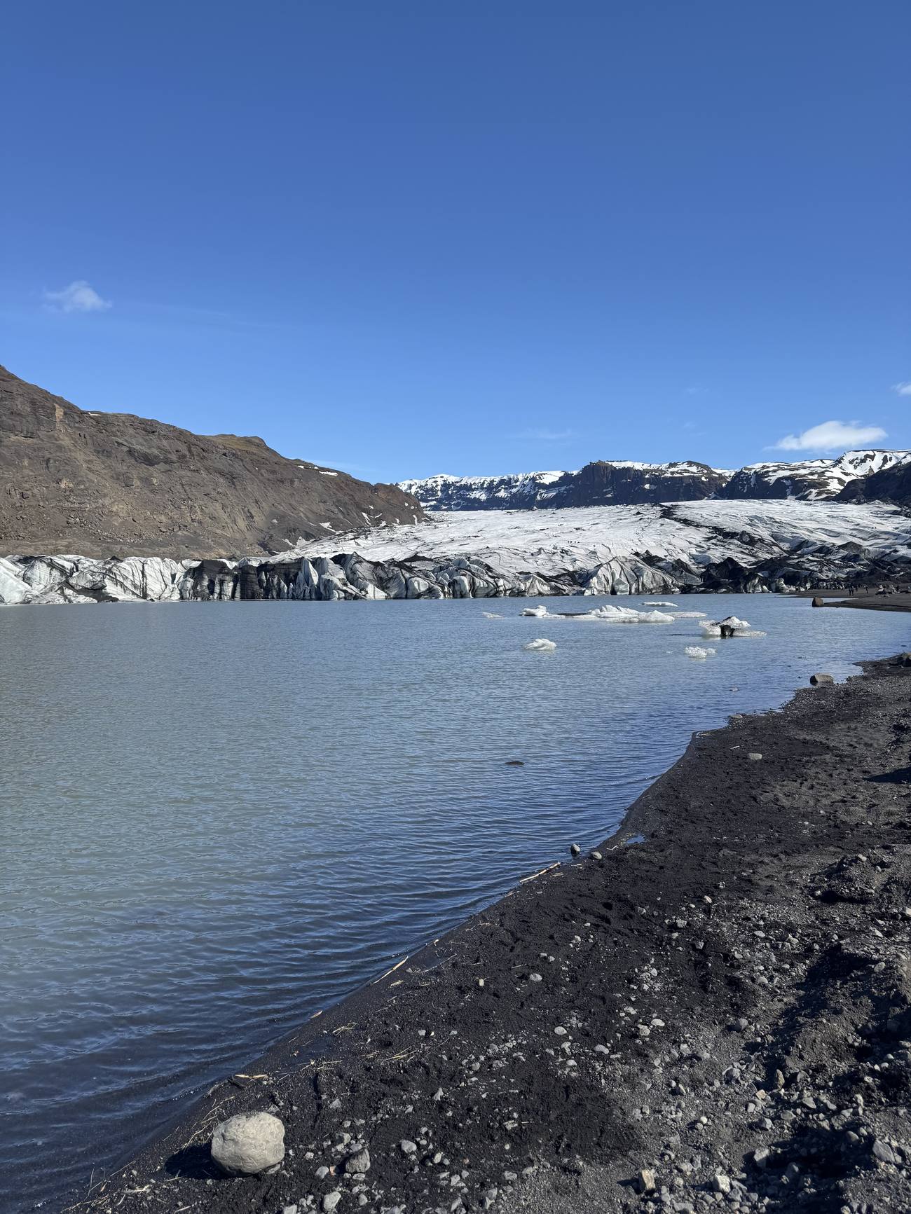 Sólheimajökull glacier flowing off the Mýrdalsjökull ice cap